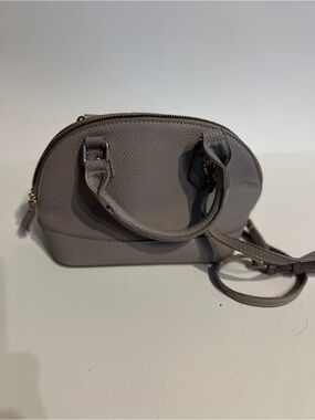 Madison West Pebbled Dome Crossbody in Light Gray